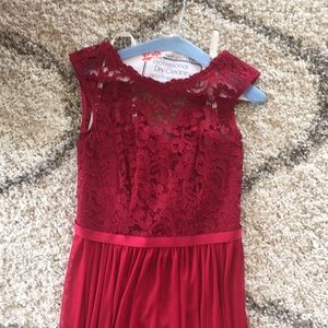 David’s Bridal Red Dress Size 4 Apple